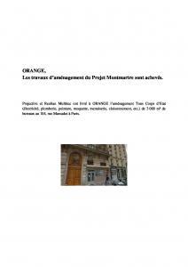 Travaux amnagement projet Montmartre