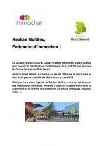 Reolian Multitec, partenaire dImmochan